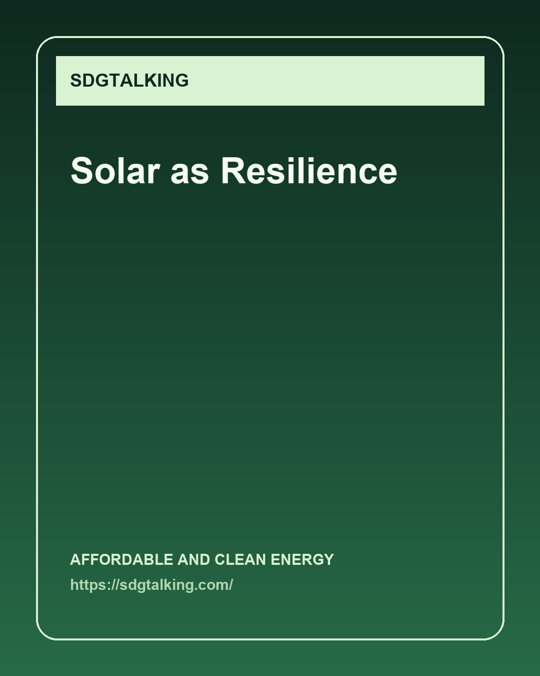 Solar Access Is Turning Energy Resilience Into a Livelihood Issue in Southeast Asia